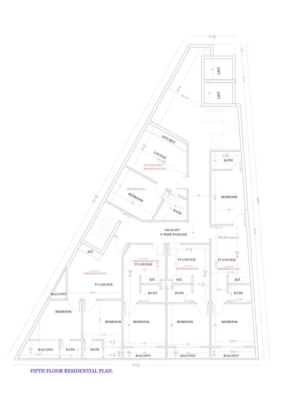 Salaam Heights 2: 5th Floor plan