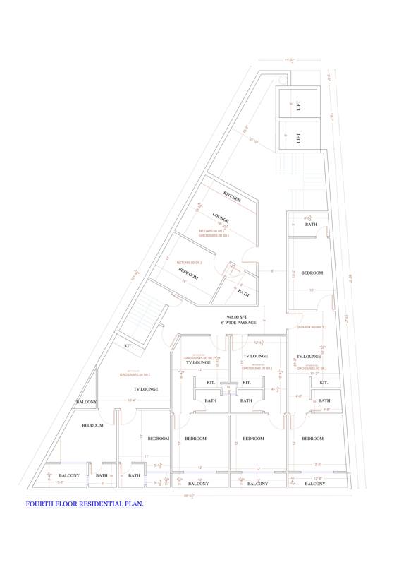 Salaam Heights 2: 4th Floor plan