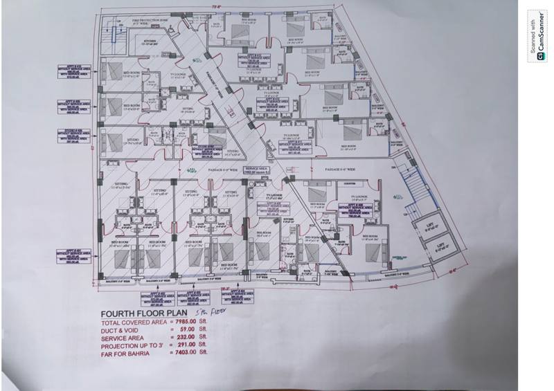 Salaam Heights 3: 4th Floor & 5th Floor plan